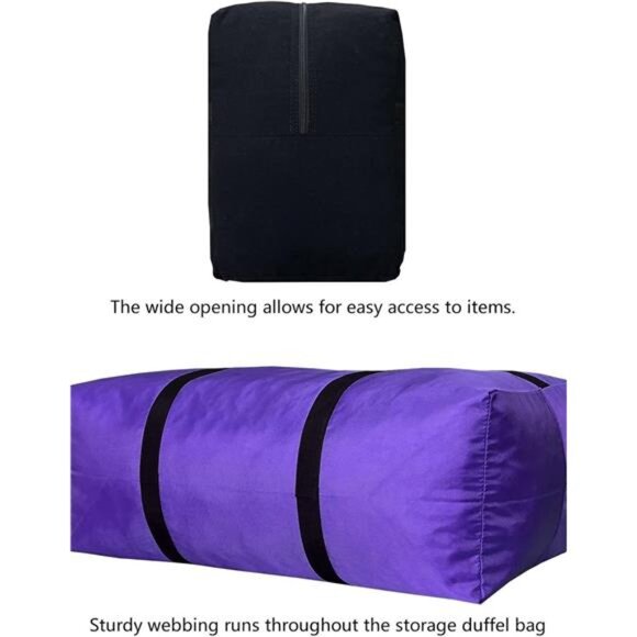 Extra Large Canvas Duffel Bag Big Foldable Travel Storage Bag for Clothes Beddin - Picture 5 of 8